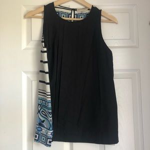 Pucci Top with Black Front and Colorful Back